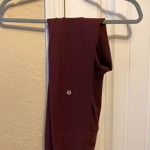 Lululemon women’s leggings. Size 6. Wine colored